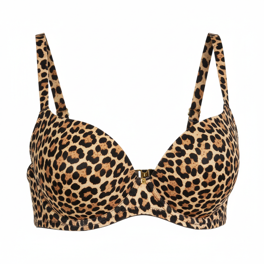 Leopard Print Push-Up Bra